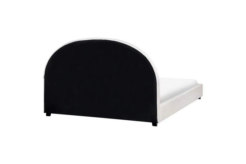 Säng med lamellram Vaucluse - Vit/Polyester, 160x200 cm - Möbler - Sovrum - Sängram & sängstomme