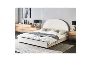 Säng med lamellram Vaucluse - Vit/Polyester, 160x200 cm - Möbler - Sovrum - Sängram & sängstomme