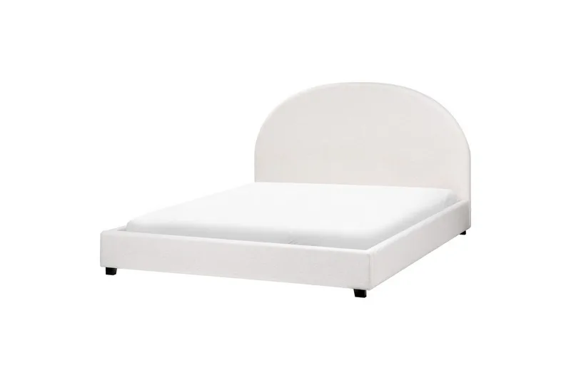 Säng med lamellram Vaucluse - Vit/Polyester, 160x200 cm - Möbler - Sovrum - Sängram & sängstomme