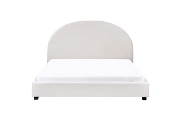 Säng med lamellram Vaucluse - Vit/Polyester, 160x200 cm - Möbler - Sovrum - Sängram & sängstomme