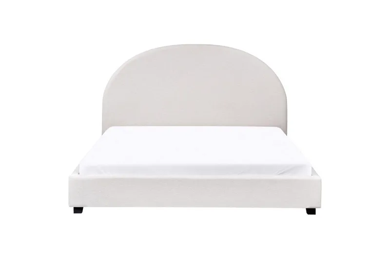 Säng med lamellram Vaucluse - Vit/Polyester, 160x200 cm - Möbler - Sovrum - Sängram & sängstomme