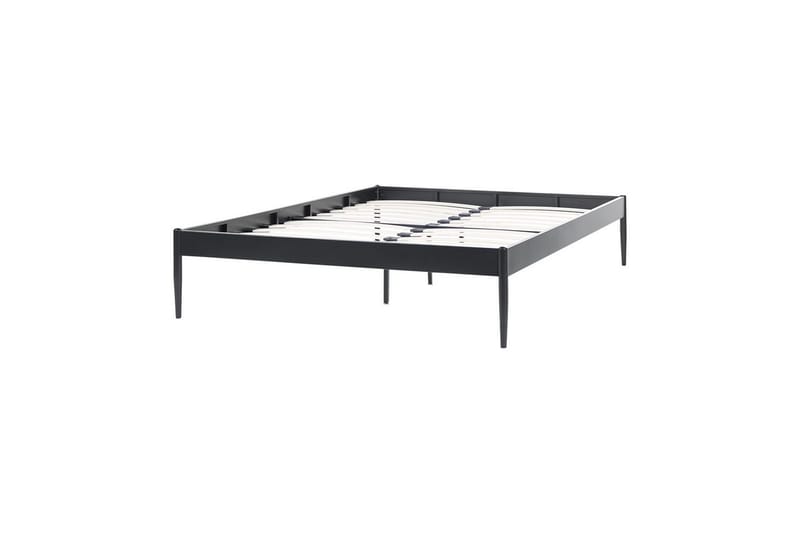Säng med lamellram Vaurs, Svart, 140x200 cm