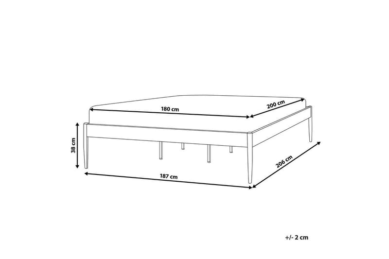 Säng med lamellram Vaurs - Svart, 180x200 cm - Möbler - Sovrum - Sängram & sängstomme
