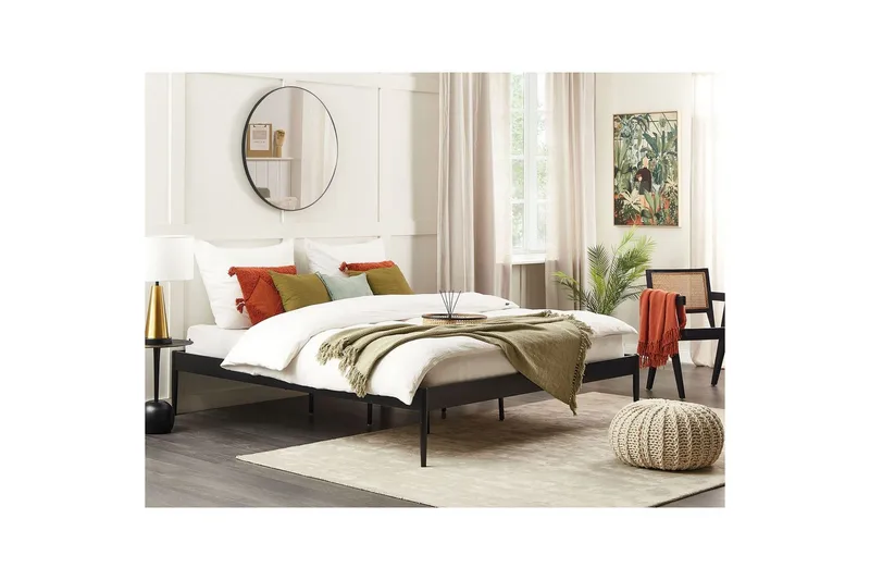 Säng med lamellram Vaurs - Svart, 180x200 cm - Möbler - Sovrum - Sängram & sängstomme