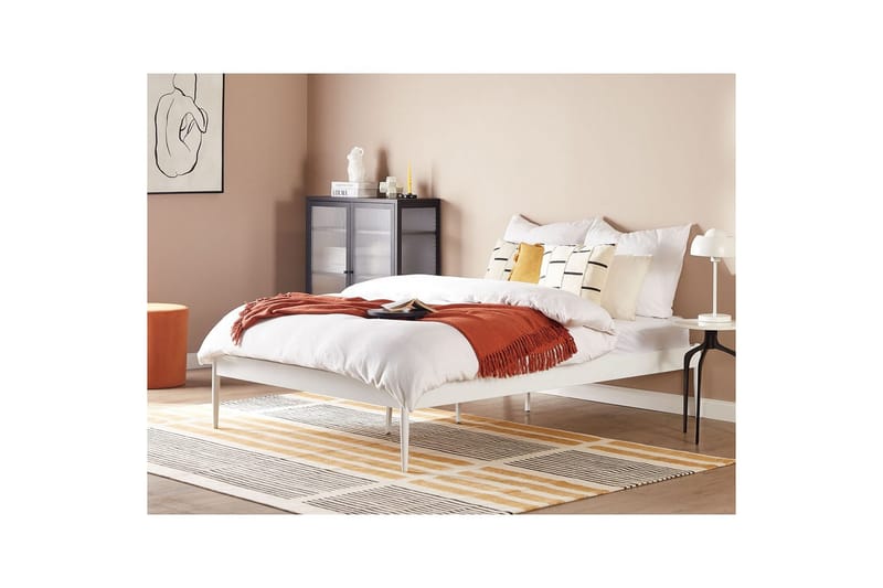 Säng med lamellram Vaurs - Vit, 140x200 cm - Möbler - Sovrum - Sängram & sängstomme