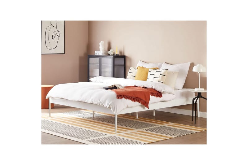 Säng med lamellram Vaurs - Vit, 180x200 cm - Möbler - Sovrum - Sängram & sängstomme