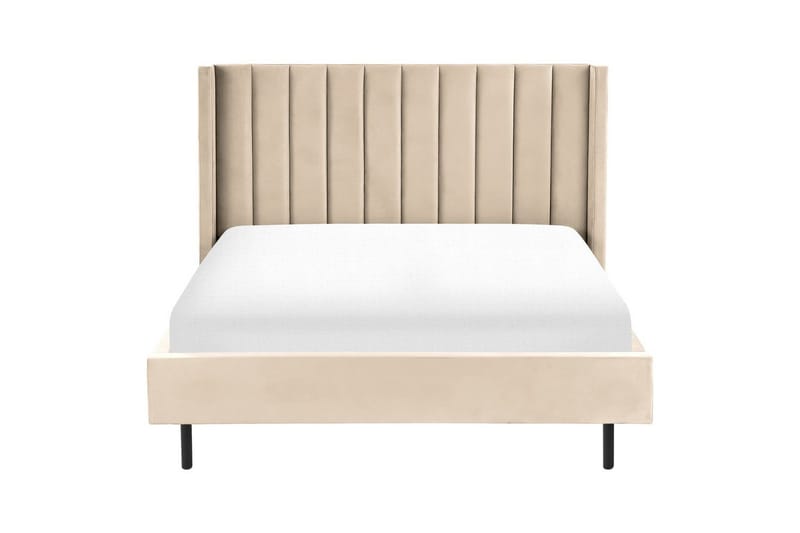Säng med lamellram Villette - Beige, svart, 140x200 cm - Möbler - Sovrum - Sängram & sängstomme