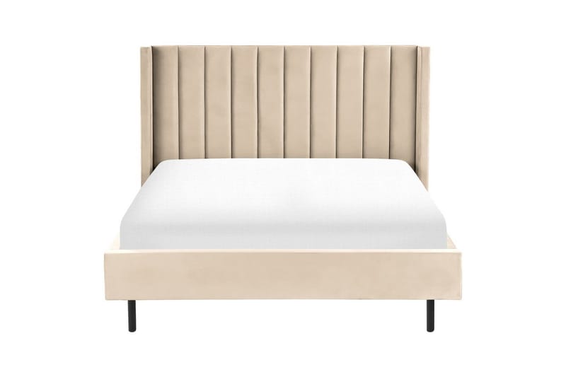 Säng med lamellram Villette - Beige, svart, 140x200 cm - Möbler - Sovrum - Sängram & sängstomme