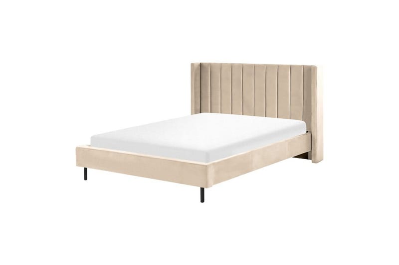 Säng med lamellram Villette - Beige, svart, 160x200 cm - Möbler - Sovrum - Sängram & sängstomme