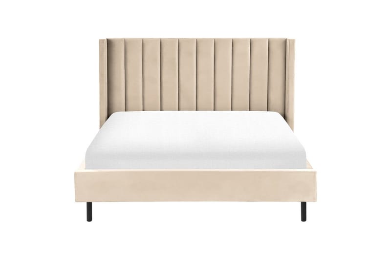 Säng med lamellram Villette - Beige, svart, 160x200 cm - Möbler - Sovrum - Sängram & sängstomme