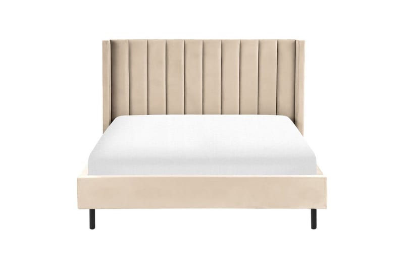 Säng med lamellram Villette - Beige, svart, 160x200 cm - Möbler - Sovrum - Sängram & sängstomme