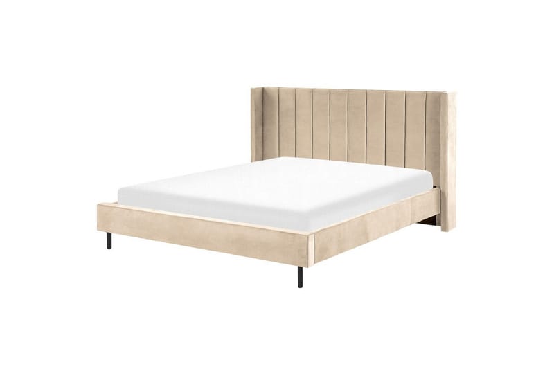 Säng med lamellram Villette - Beige, svart, 180x200 cm - Möbler - Sovrum - Sängram & sängstomme