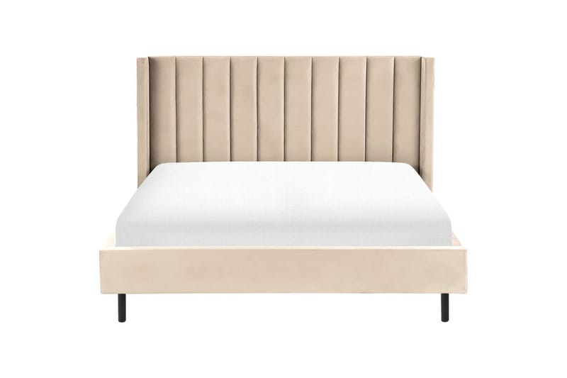 Säng med lamellram Villette - Beige, svart, 180x200 cm - Möbler - Sovrum - Sängram & sängstomme