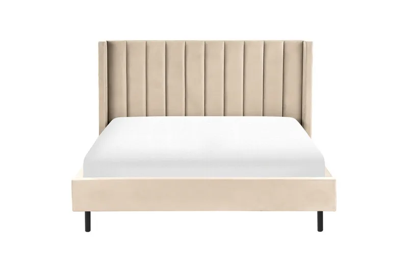 Säng med lamellram Villette - Beige, svart, 180x200 cm - Möbler - Sovrum - Sängram & sängstomme