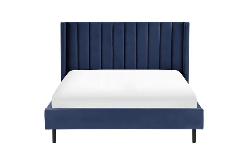 Säng med lamellram Villette - Blå, Svart, 160x200 cm - Möbler - Sovrum - Sängram & sängstomme