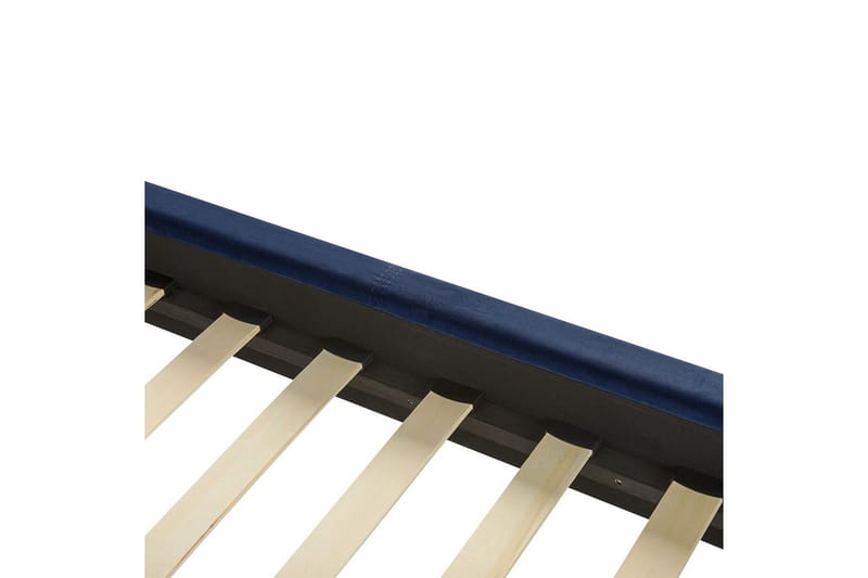 Säng med lamellram Villette - Blå, Svart, 160x200 cm - Möbler - Sovrum - Sängram & sängstomme