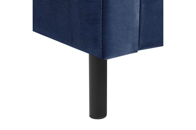 Säng med lamellram Villette - Blå, Svart, 160x200 cm - Möbler - Sovrum - Sängram & sängstomme