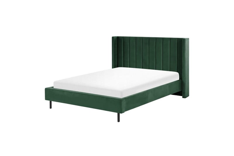 Säng med lamellram Villette - Grön, Svart, 140x200 cm - Möbler - Sovrum - Sängram & sängstomme