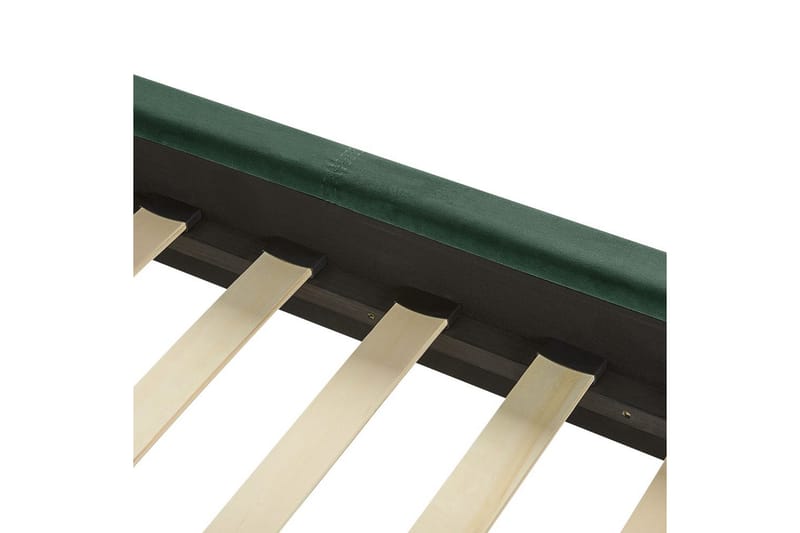 Säng med lamellram Villette - Grön, Svart, 140x200 cm - Möbler - Sovrum - Sängram & sängstomme