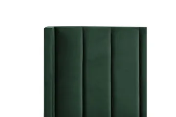 Säng med lamellram Villette - Grön, Svart, 140x200 cm - Möbler - Sovrum - Sängram & sängstomme