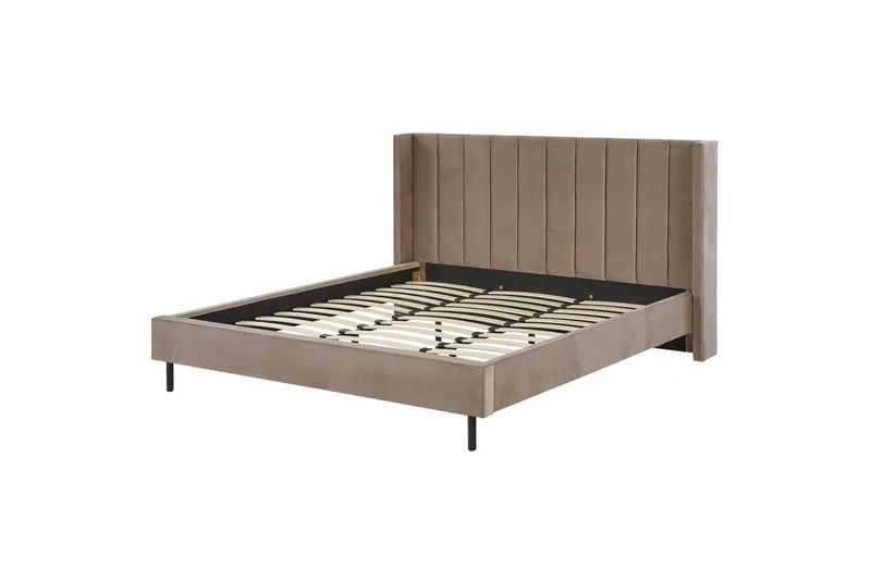 Säng med lamellram Villette - Taupe, guld, 180x200 cm - Möbler - Sovrum - Sängram & sängstomme
