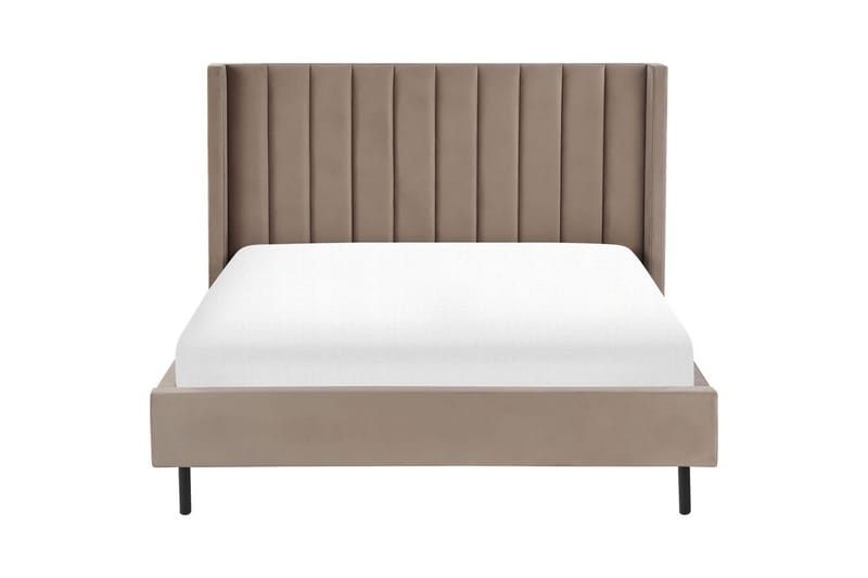 Säng med lamellram Villette - Taupe, svart, 140x200 cm - Möbler - Sovrum - Sängram & sängstomme