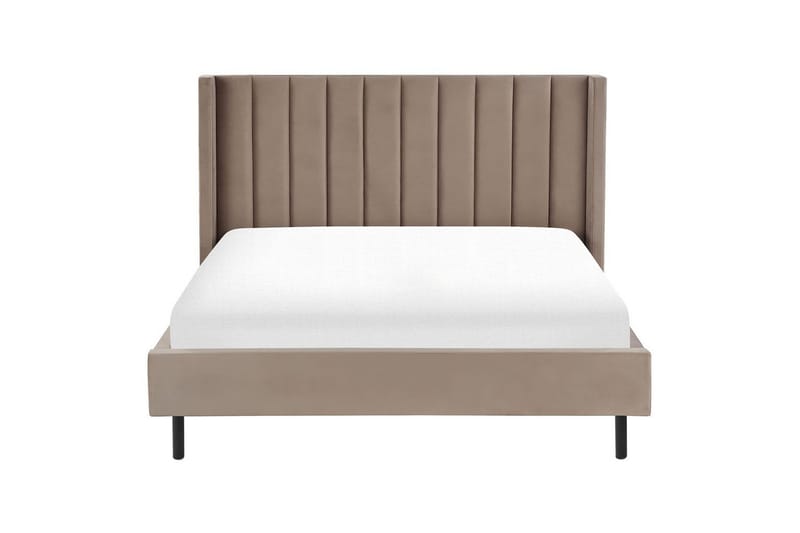 Säng med lamellram Villette - Taupe, svart, 160x200 cm - Möbler - Sovrum - Sängram & sängstomme