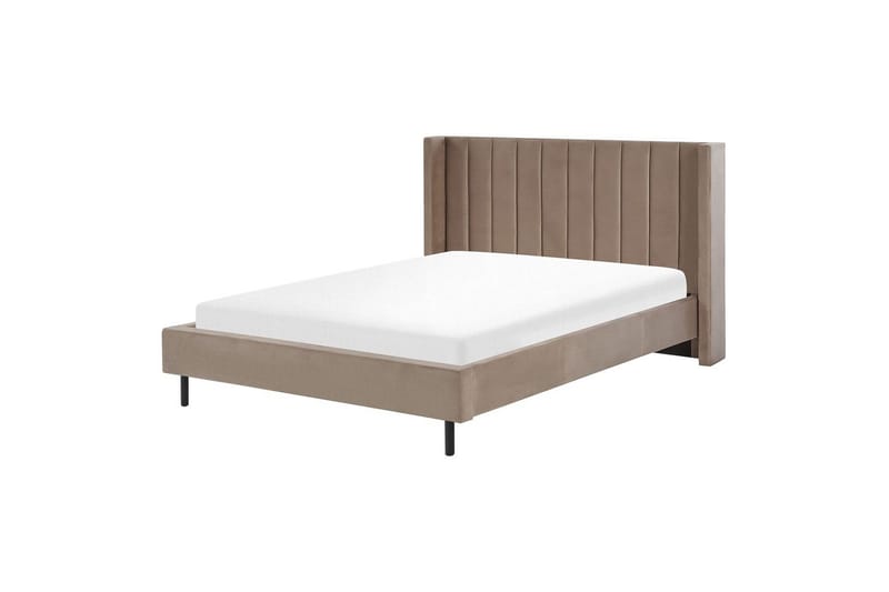 Säng med lamellram Villette - Taupe, svart, 160x200 cm - Möbler - Sovrum - Sängram & sängstomme