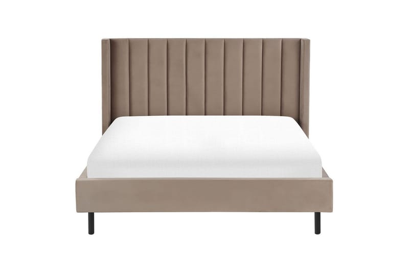 Säng med lamellram Villette - Taupe, svart, 160x200 cm - Möbler - Sovrum - Sängram & sängstomme