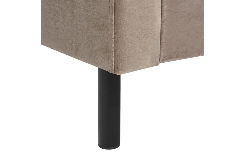 Säng med lamellram Villette - Taupe, svart, 160x200 cm - Möbler - Sovrum - Sängram & sängstomme