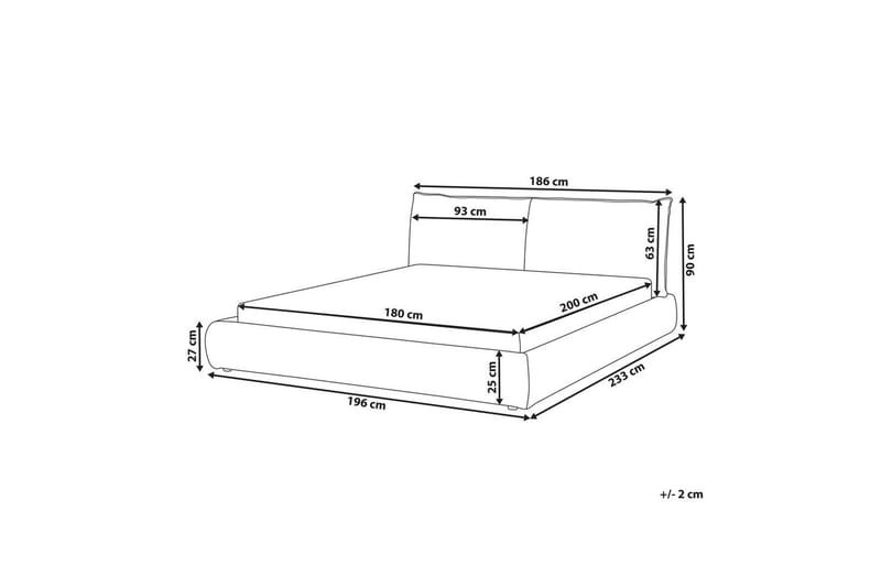 Säng med lamellram Vinay - Taupe, 180x200 cm - Möbler - Sovrum - Sängram & sängstomme