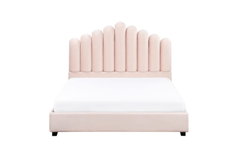 Säng med lamellram Vincennes - Rosa, Svart, 140x200 cm - Möbler - Sovrum - Sängram & sängstomme