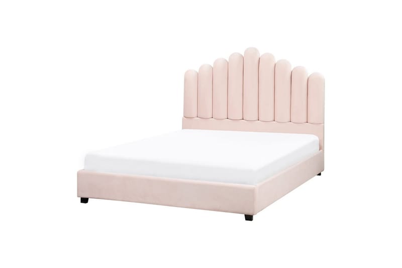 Säng med lamellram Vincennes - Rosa, Svart, 140x200 cm - Möbler - Sovrum - Sängram & sängstomme