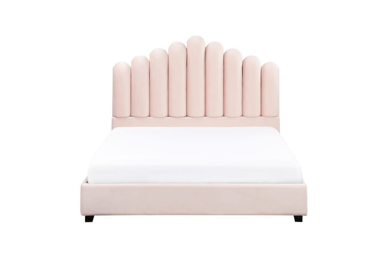 Säng med lamellram Vincennes - Rosa, Svart, 140x200 cm - Möbler - Sovrum - Sängram & sängstomme
