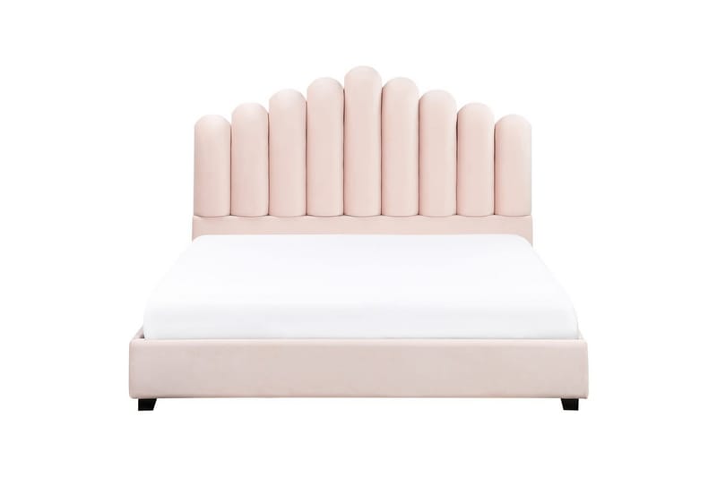 Säng med lamellram Vincennes - Rosa, Svart, 160x200 cm - Möbler - Sovrum - Sängram & sängstomme