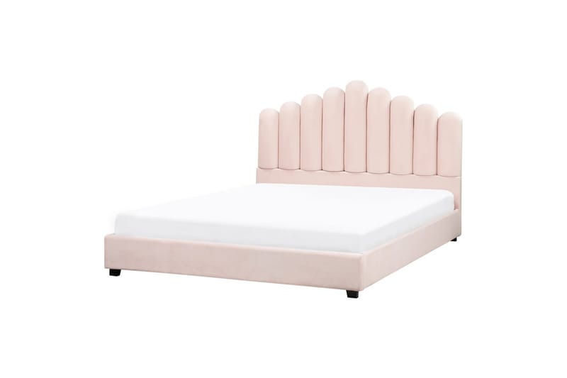 Säng med lamellram Vincennes - Rosa, Svart, 160x200 cm - Möbler - Sovrum - Sängram & sängstomme