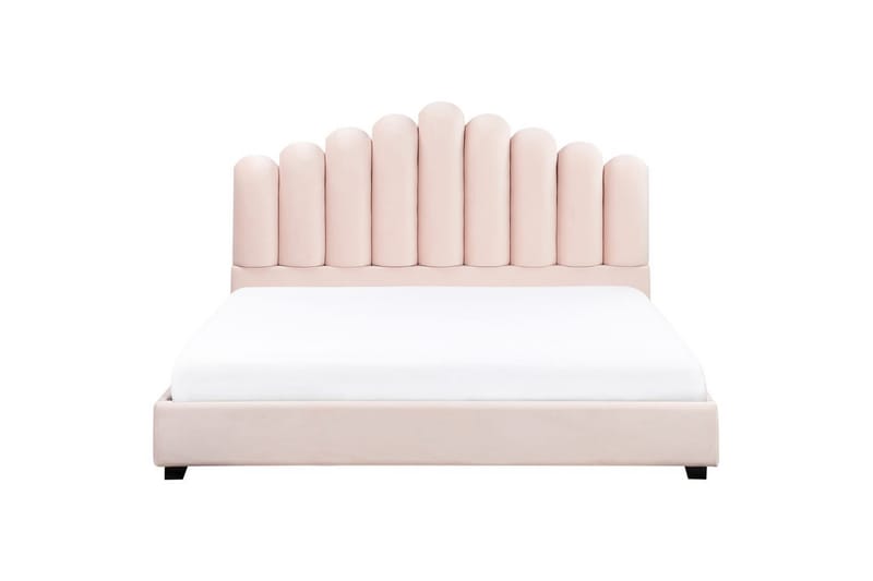 Säng med lamellram Vincennes - Rosa, Svart, 180x200 cm - Möbler - Sovrum - Sängram & sängstomme