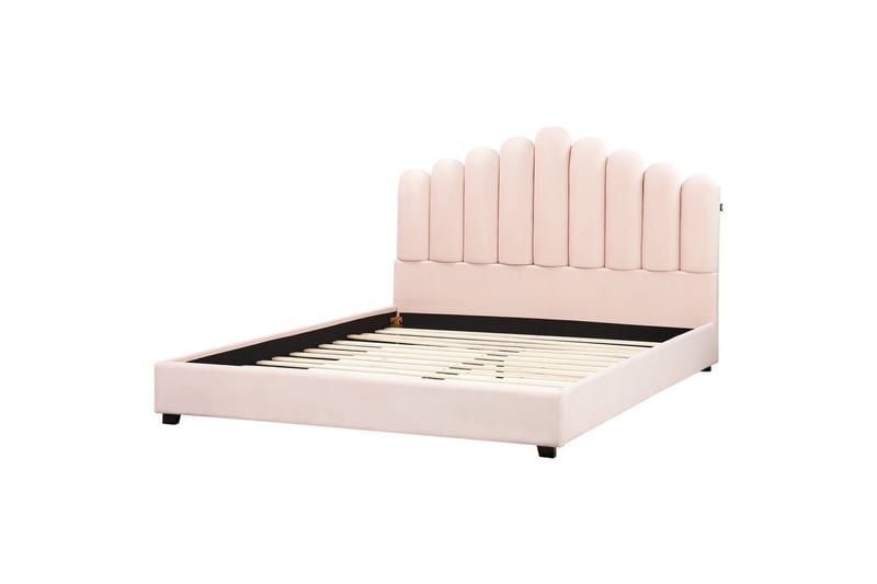 Säng med lamellram Vincennes - Rosa, Svart, 180x200 cm - Möbler - Sovrum - Sängram & sängstomme