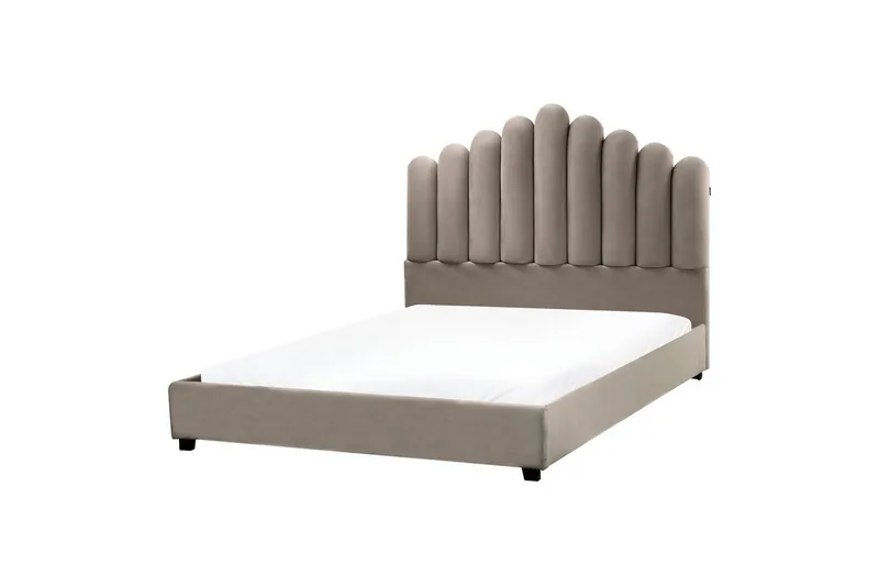 Säng med lamellram Vincennes - Taupe, svart, 140x200 cm - Möbler - Sovrum - Sängram & sängstomme