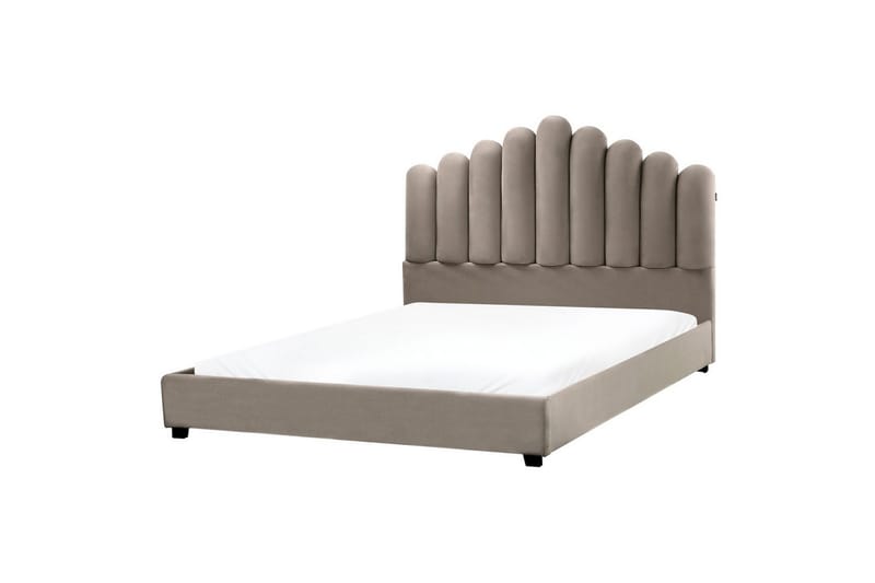 Säng med lamellram Vincennes - Taupe, svart, 160x200 cm - Möbler - Sovrum - Sängram & sängstomme