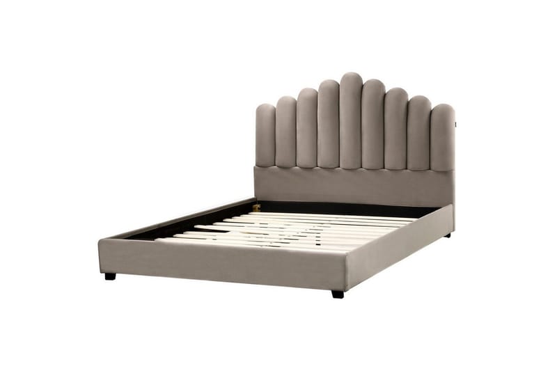 Säng med lamellram Vincennes - Taupe, svart, 160x200 cm - Möbler - Sovrum - Sängram & sängstomme