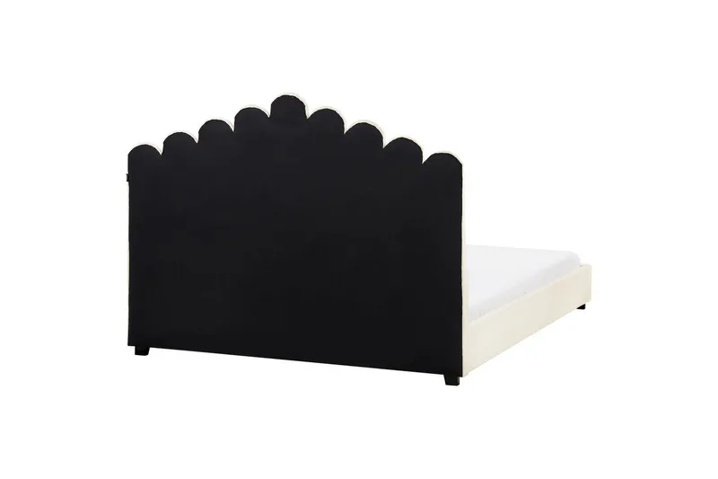 Säng med lamellram Vincennes - Vit, Svart, 140x200 cm - Möbler - Sovrum - Sängram & sängstomme
