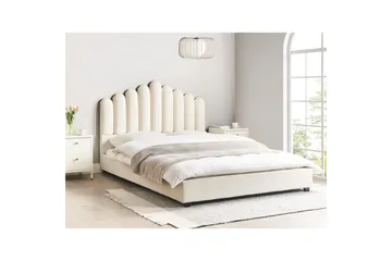 Säng med lamellram Vincennes - Vit, Svart, 140x200 cm - Möbler - Sovrum - Sängram & sängstomme