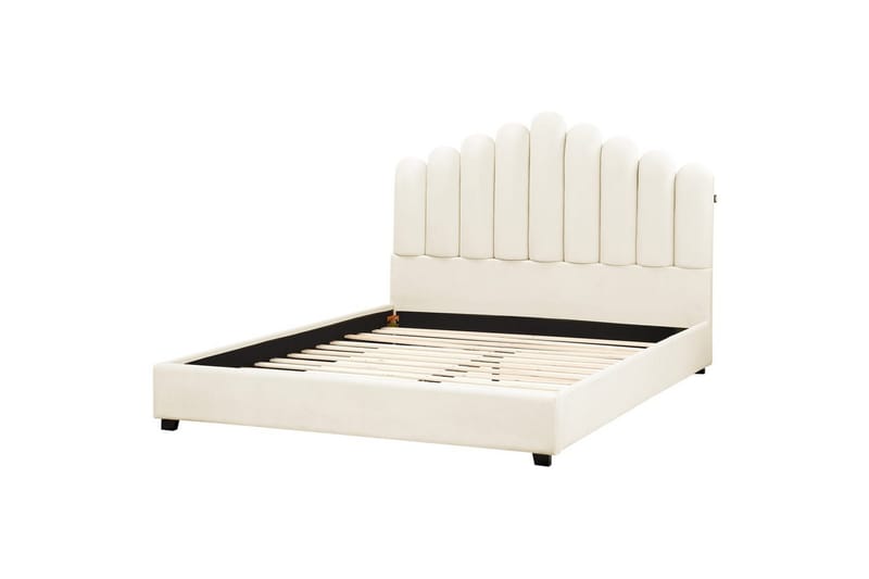 Säng med lamellram Vincennes - Vit, Svart, 140x200 cm - Möbler - Sovrum - Sängram & sängstomme