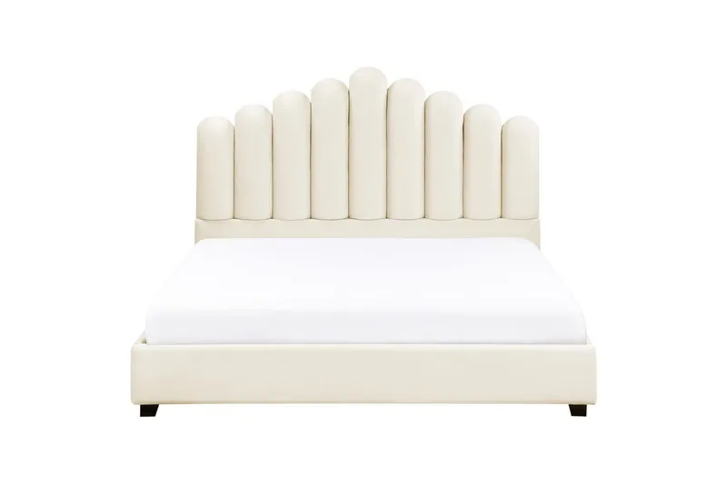 Säng med lamellram Vincennes - Vit, Svart, 160x200 cm - Möbler - Sovrum - Sängram & sängstomme