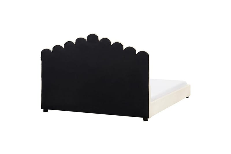 Säng med lamellram Vincennes - Vit, Svart, 180x200 cm - Möbler - Sovrum - Sängram & sängstomme