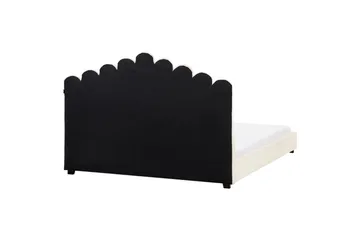 Säng med lamellram Vincennes - Vit, Svart, 180x200 cm - Möbler - Sovrum - Sängram & sängstomme