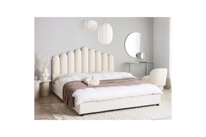 Säng med lamellram Vincennes - Vit, Svart, 180x200 cm - Möbler - Sovrum - Sängram & sängstomme