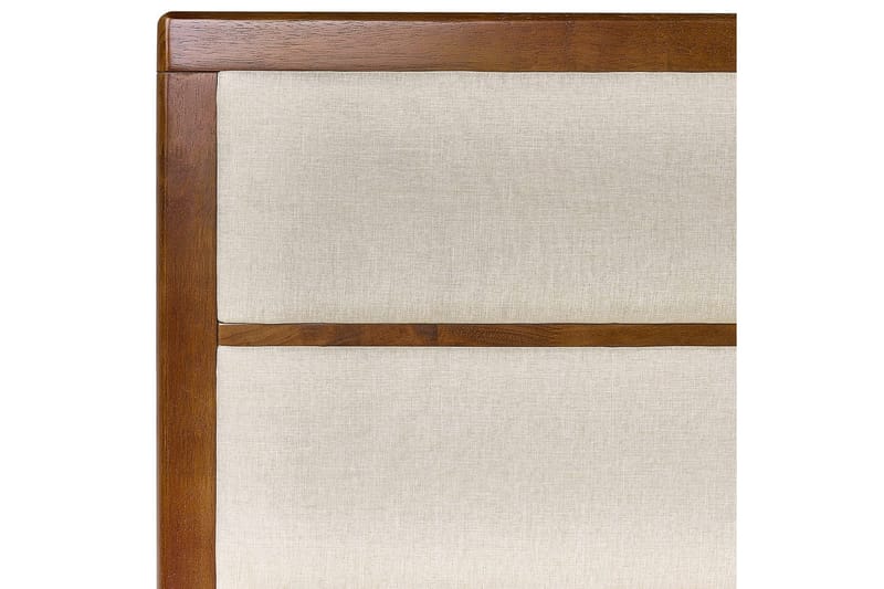 Säng med lamellram Poissy - Mörk trä, beige, 180x200 cm - Möbler - Sovrum - Sängram & sängstomme