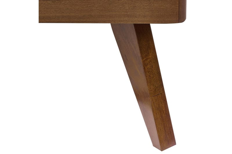 Säng med lamellram Poissy - Mörk trä, beige, 180x200 cm - Möbler - Sovrum - Sängram & sängstomme